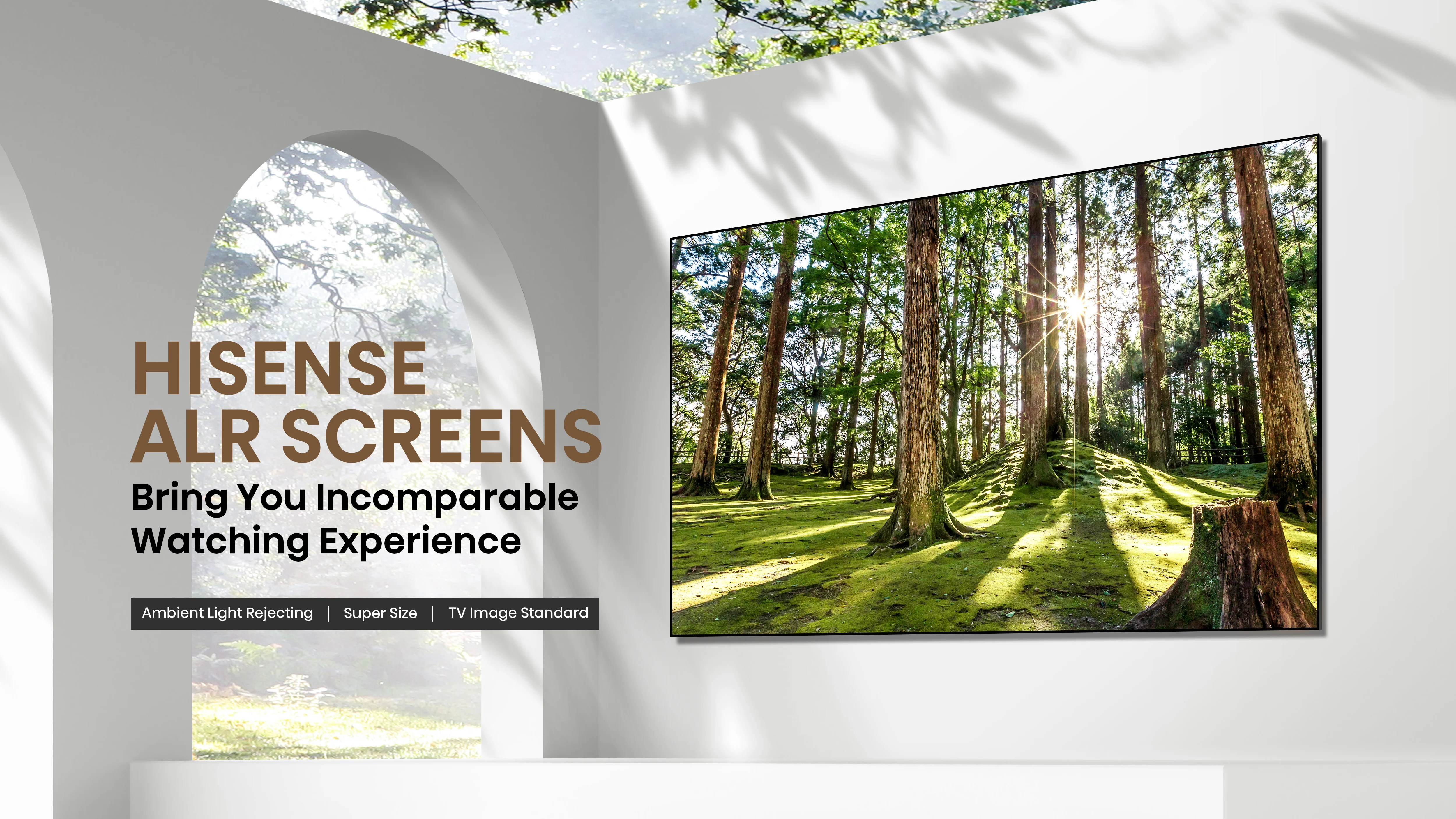 Hisense 110" Ultra High-Definition Ambient Light Rejecting projector Screen - Daylight - Image 3