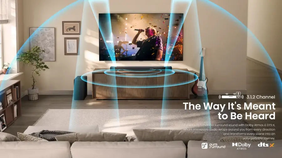 Hisense AX3120Q 3.1.2Ch, Dolby Atmos / DTS:X Sound Bar with Wireless Subwoofer - Image 9