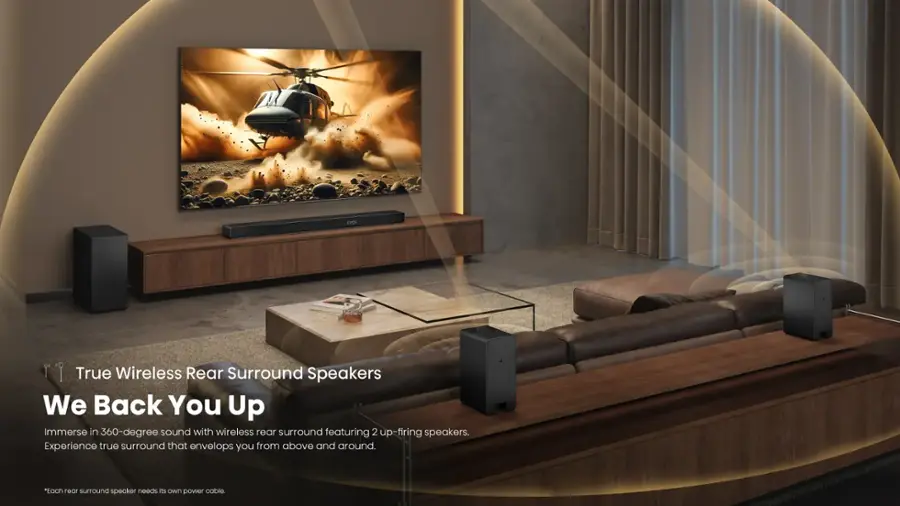 Hisense AX5140Q 5.1.4Ch Dolby Atmos / DTS:X Sound Bar with Wireless Subwoofer w/ Surround Speakers - Image 7