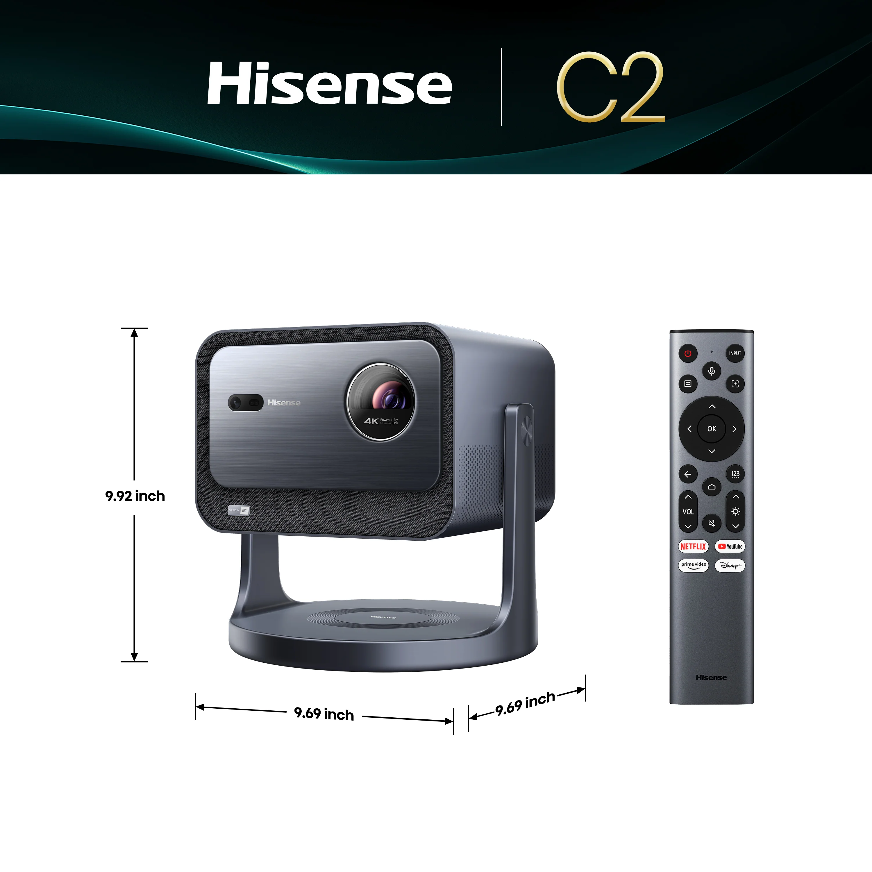 Hisense C2 4k UHD Triple Laser Smart Projector (up to 300") - Image 3