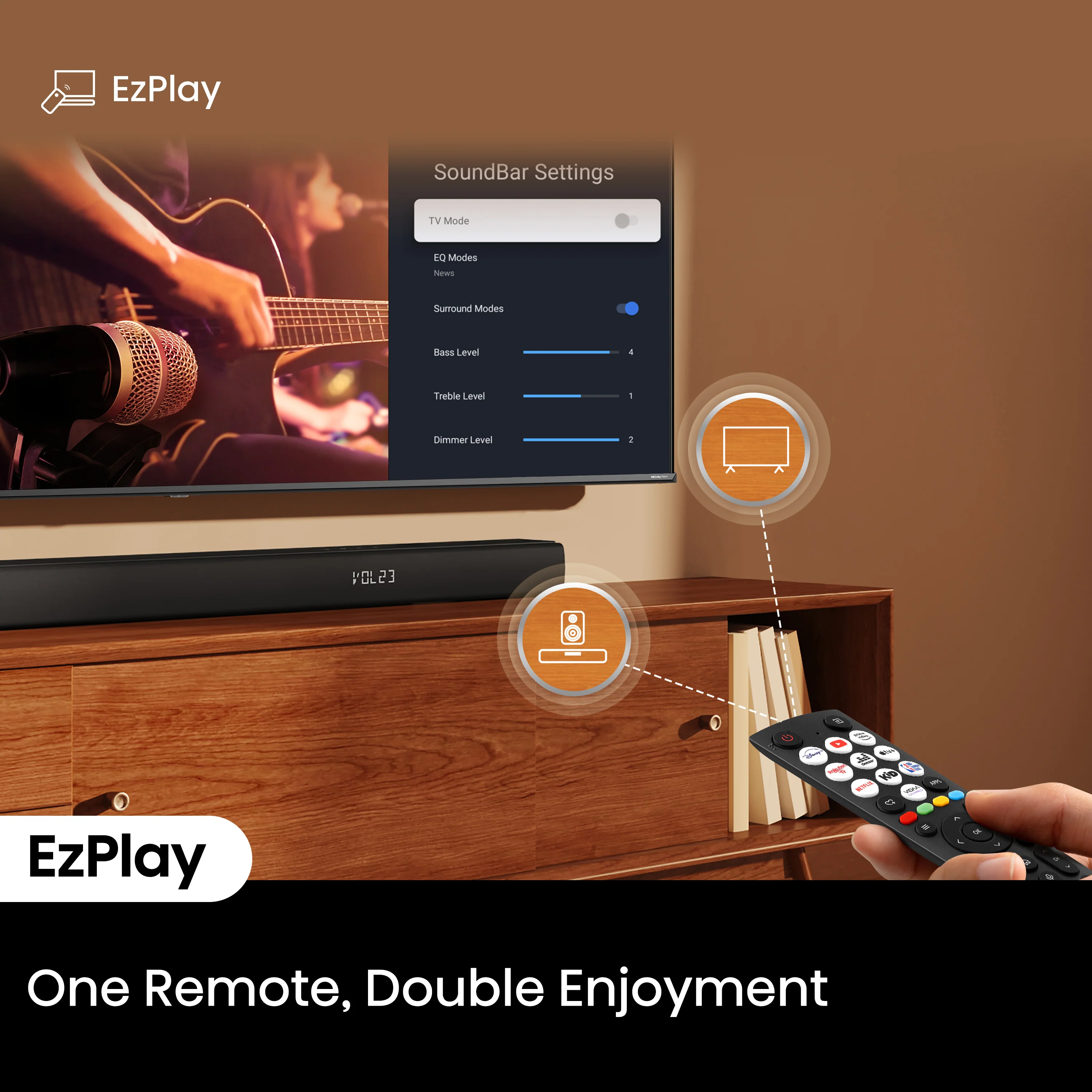 Hisense HS5100 5.1Ch, Dolby Digital Plus / DTS: X, Sound Bar with Wireless Subwoofer w/ Surround Speaker - Image 12