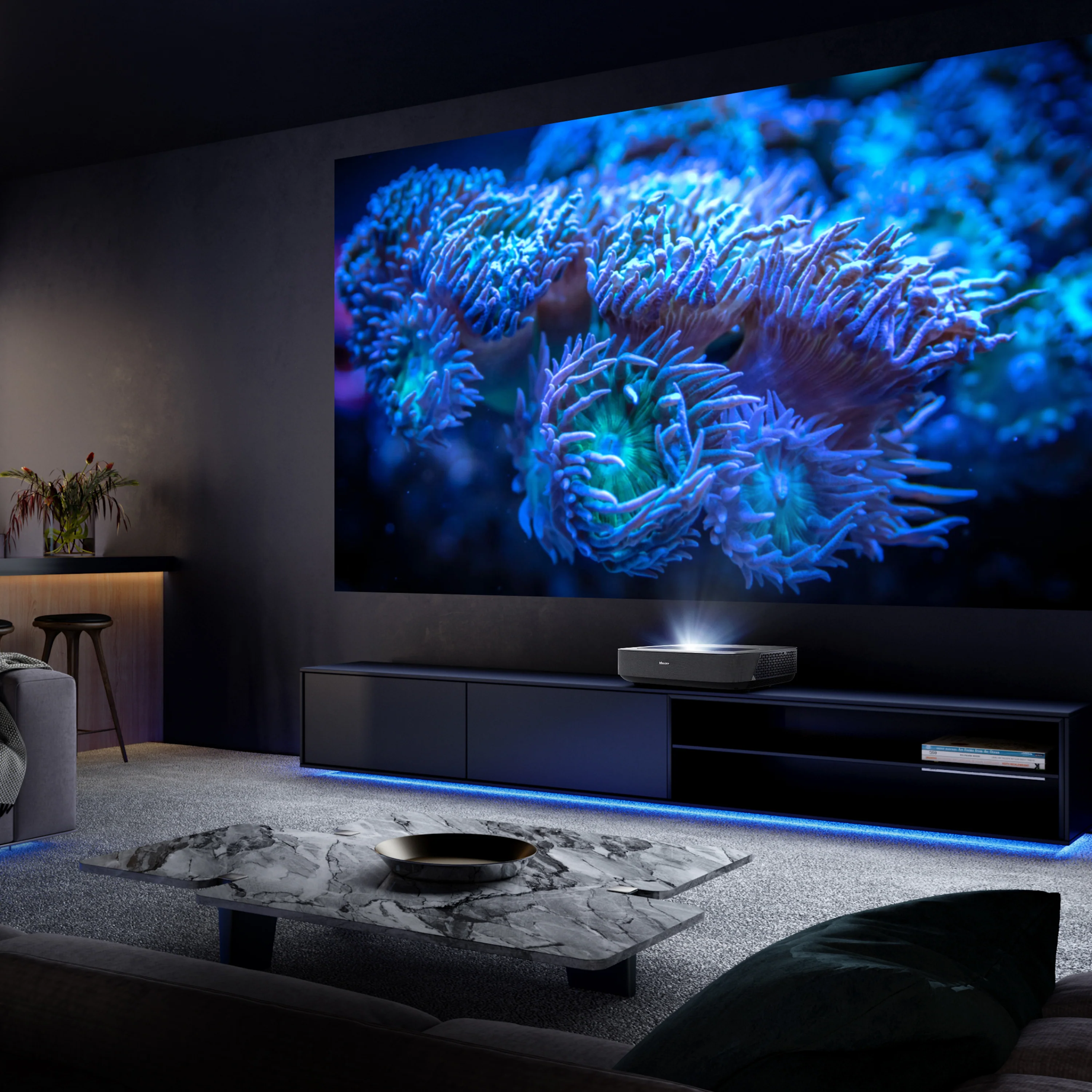 Hisense PL1 UST Laser Cinema projector projecting up to 120" - Image 11