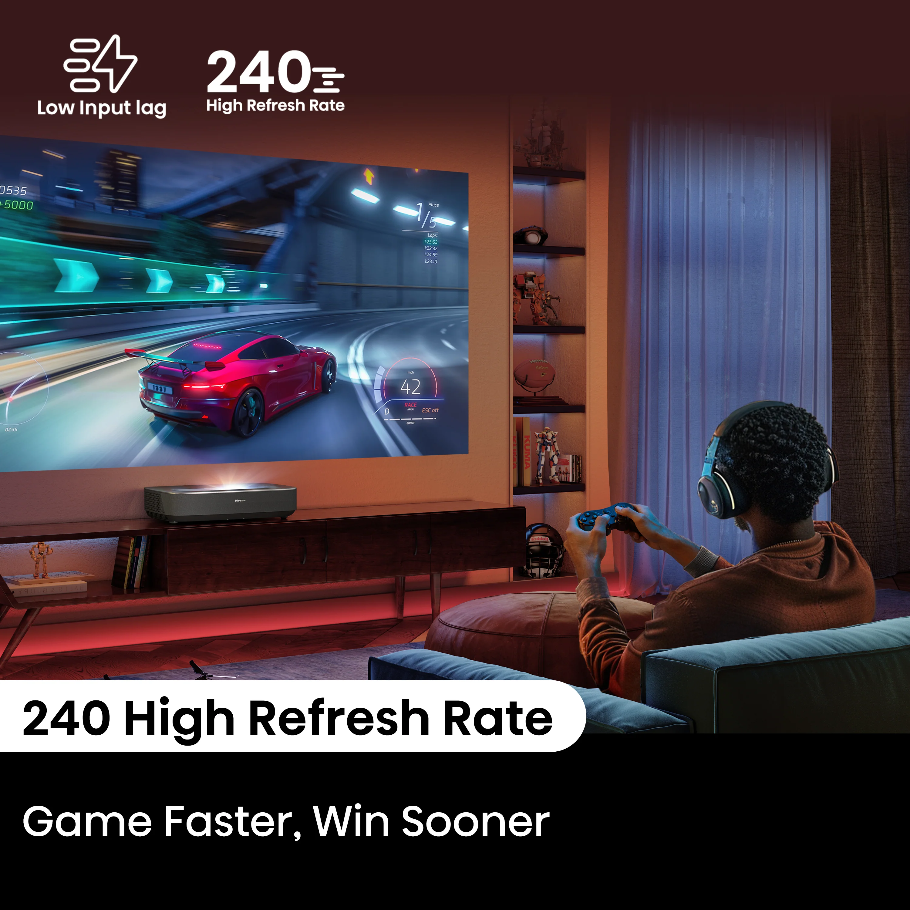 Hisense PL2 UST Laser Cinema projector projecting up to 150" - Image 8