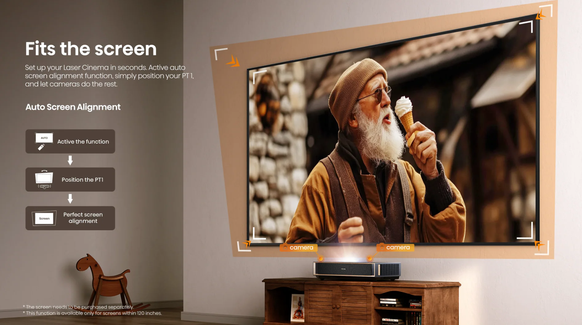 PT1, 4K UHD Triple Laser Ultra Short Throw UST Smart Projector (up to 150") - Image 8